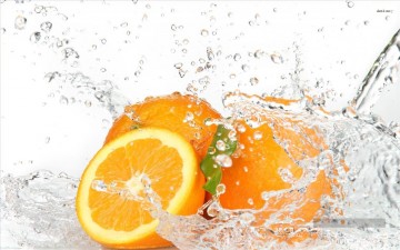 Nature morte réalisme œuvres - oranges dans l’eau réaliste